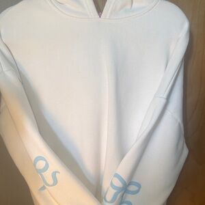 White Hoodie with Blue Accents Editked